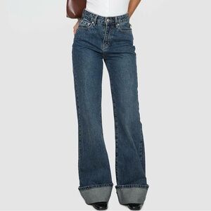 Princess Polly Florida Keys Cuffed Wide Leg jeans - women’s 12